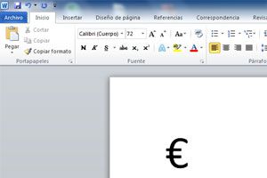Ilustración de Cómo poner el simbolo del Euro en word