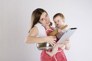 Ilustración de Cómo ser mamá y salir a trabajar