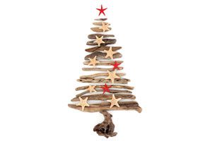 Ilustración de Cómo hacer un pino de Navidad de maderas y varas