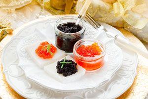 Ilustración de Cómo servir y comer el caviar