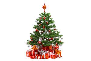 Cómo disimular el pie de un árbol de Navidad artificial Cómo disimular el pie de un árbol de Navidad artificial