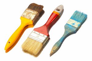 Ilustración de Cómo limpiar las herramientas de pintura