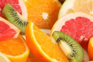 Ilustración de Alimentos ricos en vitamina C