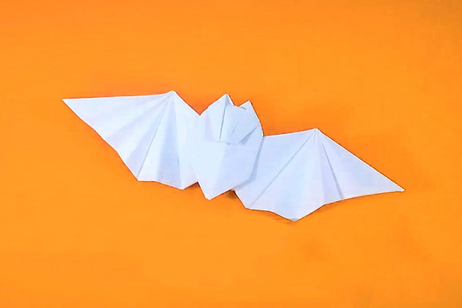 Ilustración de Cómo hacer un murciélago de papel